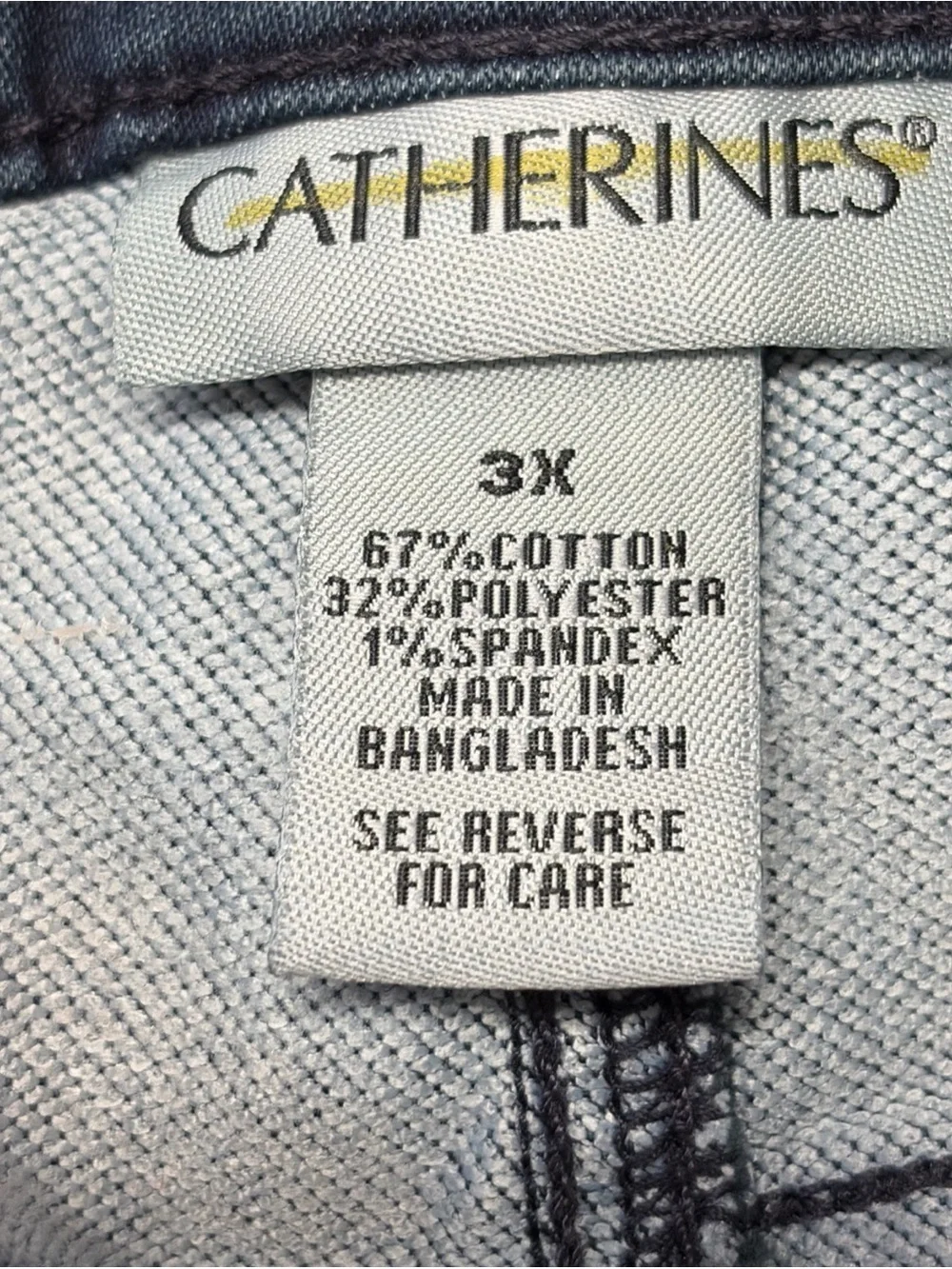 Catherines Women's 3X Everyday Fit Super Stretch Chambray Denim Shorts